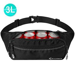 MYCARBON Large Fanny Pack for Men and Women Fashion Waist Bag Big Hip Bum Bag with Adjustable St ...