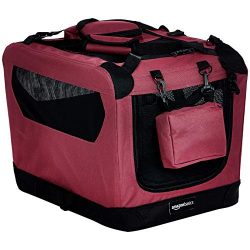 AmazonBasics Premium Folding Portable Soft Pet Dog Crate Carrier Kennel – 21 x 15 x 15 Inc ...