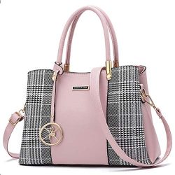 Women Purses and Handbags Top Handle Satchel Shoulder Bags Messenger Tote Bag for Ladies (vp-Pink2)