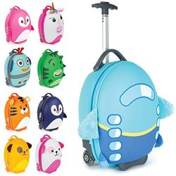 Boppi Tiny Trekker Kids Luggage Travel Suitcase Carry On Cabin Bag Holiday Pull Along Trolley Li ...