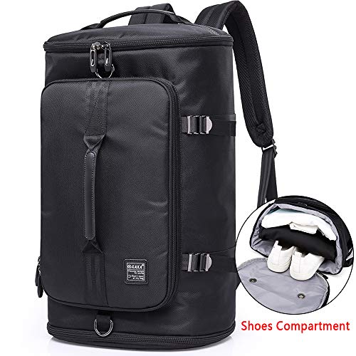 KAKA Travel Duffel Backpack, Outdoor Travel Bag with Shoe Compartment, Laptop Bookbag Weekender ...