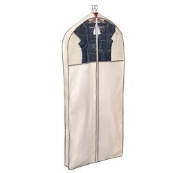 Smart Design Gusseted Dress Garment Bag w/ Clear Window – Includes Zipper Closure & Tr ...