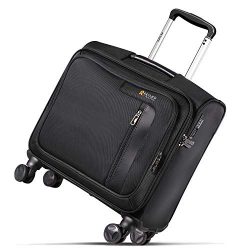 REYLEO Rolling Briefcase on 8 Wheels Rolling Laptop Bag Rolling Computer Case Spinner Mobile Off ...