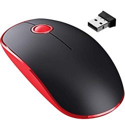 VicTsing 2.4G Slim Wireless Mouse with Nano Receiver, Noiseless and Silent Click with 1600 DPI f ...