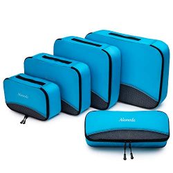 5pcs Packing Cubes for Travel Accessories Set, Luggage Organizer Bags with Large Medium Small Si ...