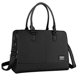 MOSISO Womens Laptop Bag (Up to 15.6 Inch), Briefcase for Women,PU Leather Large Capacity with 3 ...