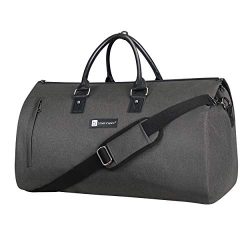 Large Garment Duffle Bag Convertible Fit Suit Weekend Travel Carrier with Quick Access Shoe Poch ...