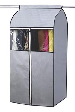 SLEEPING LAMB Garment Bag Organizer Storage with Clear PVC Windows Garment Rack Cover Well-Seale ...