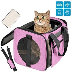 Moyeno Airline Approved Pet Carrier Cat Carriers Dog Carrier for Small Medium Cats Dogs Puppies  ...