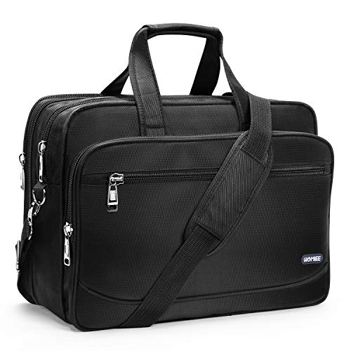 HOMIEE 17 Inch Laptop Bag Large Business Briefcase Expandable Messenger Shoulder Bag with Organi ...