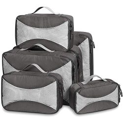 G4Free Packing Cubes 6pcs Set Travel Accessories Organizers Versatile Travel Packing Bags(Gray)