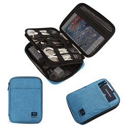 BAGSMART Double-Layer Travel Cable Organizer Electronics Accessories Cases for Cables, iPhone, K ...