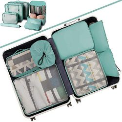 BAGAIL 7-Pcs Lightweight Luggage Packing Organizers Packing Cubes for Travel Accessories