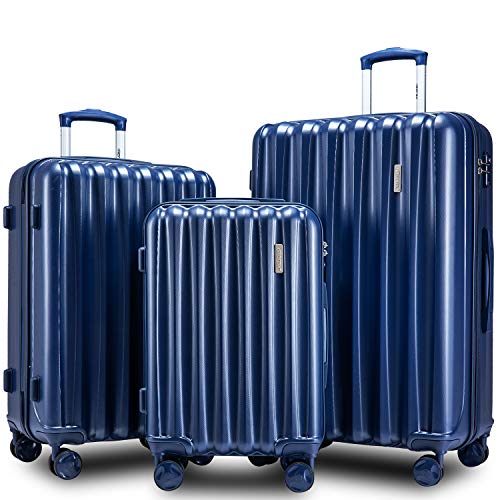 Merax 3 Piece Luggage Set with TSA Lock and Dual Spinner Wheels ...