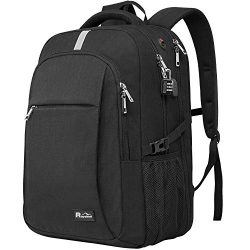 Laptop Backpack with USB Charging Port, Raydem 17.3 Inch Water Resistant Travel School Backpack  ...