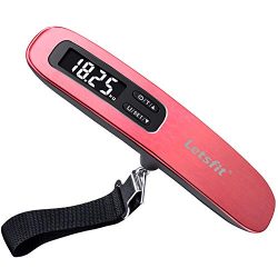 Letsfit Digital Luggage Scale, 110lbs Hanging Baggage Scale with Backlit LCD Display, Portable S ...