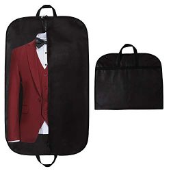 Garment Bag, STEVOY 40″ Breathable Travel Suit Covers Carrier Bag with Handles, Foldover