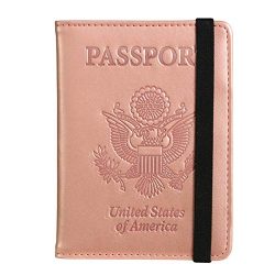 Passport Holder Cover Travel Wallet RFID Blocking Leather Card Case
