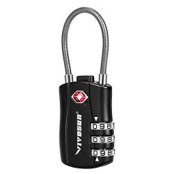 VIVOSUN TSA Approved Travel Luggage Lock, Combination Cable Padlock for Tent