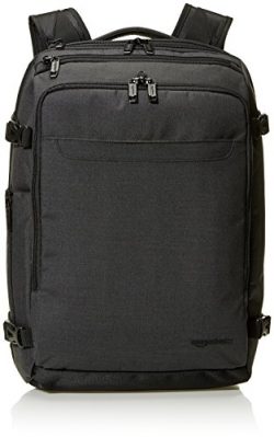 AmazonBasics Slim Carry On Laptop Travel Weekender Backpack – Black