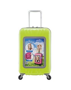 Travelers Club Luggage 20″ Personalized Carry On W/360 Degree 4-Wheel System, Lime