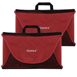 Gonex Packing Folder,15″ Travel Garment Bag for Shirt 2pcs Red