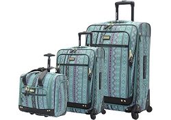 Steve Madden Luggage 3 Piece Softside Spinner Suitcase Set Collection (20″/28″/Under ...