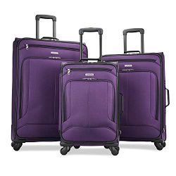 American Tourister Pop Max 3-Piece Softside (sp21/25/29) Luggage Set with Spinner Wheels, Purple