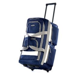 Olympia 8 Pocket Rolling Duffel Bag, Navy