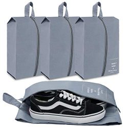 eachway Travel Shoe Bags Set of 4 Waterproof Nylon with improved Zipper for Men & Women (Lig ...