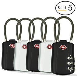 TSA Luggage Lock, Combination Padlock, Small Combo Lock for Backpack Outdoor Travel Gym Locker-H ...