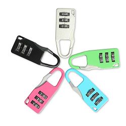 3-Digit Combination Lock of Zinc Alloy, The Small Safe Combination Padlock for Suitcases Luggage ...