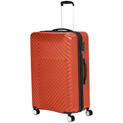AmazonBasics Geometric Travel Luggage Expandable Suitcase Spinner with Wheels and Built-In TSA L ...