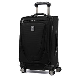 Travelpro Luggage Crew 11 21″ Carry-on Expandable Spinner w/Suiter and USB Port, Black