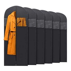 PLX Hanging Long Black Garment Bags for Storage and Travel – Suit Bag, Dress Shirt, Coat a ...