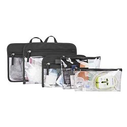 Travelon Set of 5 Packing Pouches, Black