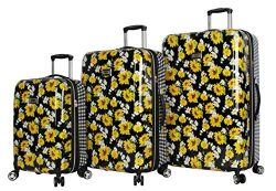 Betsey Johnson Luggage Hardside 3 Piece Set Suitcase With Spinner Wheels (20″ 26″ 30 ...