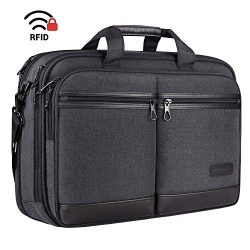 KROSER 18″ Laptop Bag Stylish Laptop Briefcase Fits Up to 17.3 Inch Expandable Water-Repel ...