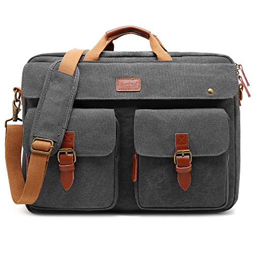 CoolBELL Convertible Messenger Bag Backpack Laptop Shoulder Bag Business Briefcase Leisure Handb ...
