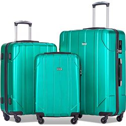 Merax Luggage Sets with TSA Locks, 3 Piece Lightweight P.E.T Luggage 20inch 24inch 28inch