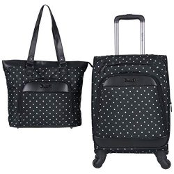 Kenneth Cole Reaction Dot Matrix 600d Polyester 2-Piece Luggage Set Laptop Tote, 20″ Carry ...