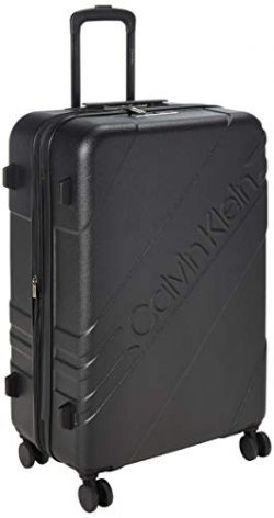Calvin Klein 28″ Hardside Spinner Luggage with TSA Lock, Black