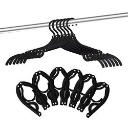 12 PCS Travel Hangers – Portable Folding Clothes Hangers Travel Accessories Foldable Cloth ...