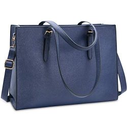 Laptop Bag for Women Waterproof Lightweight Leather 15.6 Inch Computer Tote Bag Business Office  ...