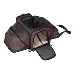 Petame Pet Carrier, Airline Approved Expandable Soft Sided Pet Travel Carriers with 2 Expandable ...