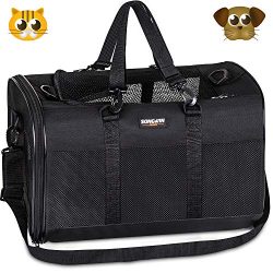 Soft-Sided Pet Travel Carrier,Airline Approved Pet Carriers for Medium Big Dog and Cat,Collapsib ...