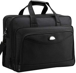 17 inch Laptop Bag, Briefcase for Men, Expandable Large Computer Bags, Water Resistant Business  ...