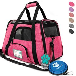 PetAmi Premium Airline Approved Soft-Sided Pet Travel Carrier | Ventilated, Comfortable Design w ...