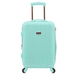 kensie 20″ “Alma” Carry-On TSA-Lock Spinner Luggage, Opal