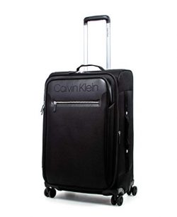 Calvin Klein 25″ Expandable Softside Spinner Luggage with TSA Lock, Black